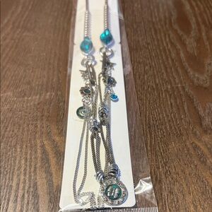 Silver-Tone Turquoise Charm Layered Necklace - Women